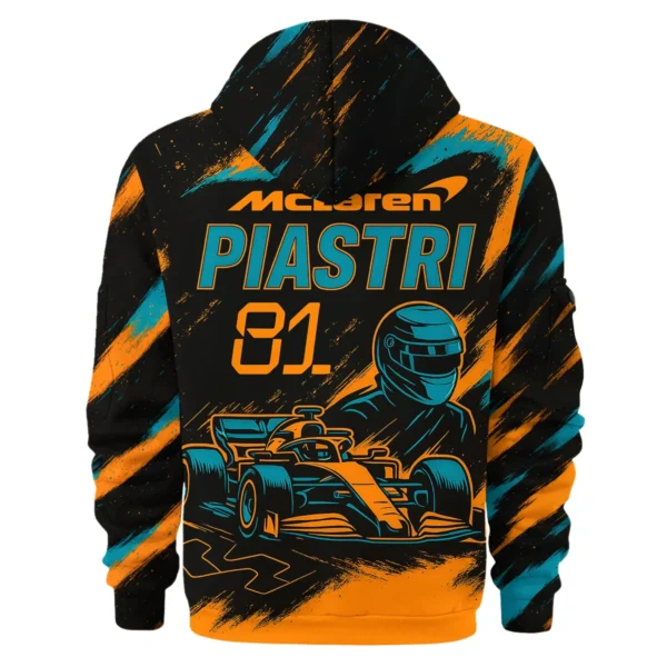 Piastri 81 McLaren F1 Exclusive Hoodie Half Zipper BLMCL1625A1HDF - Image 3