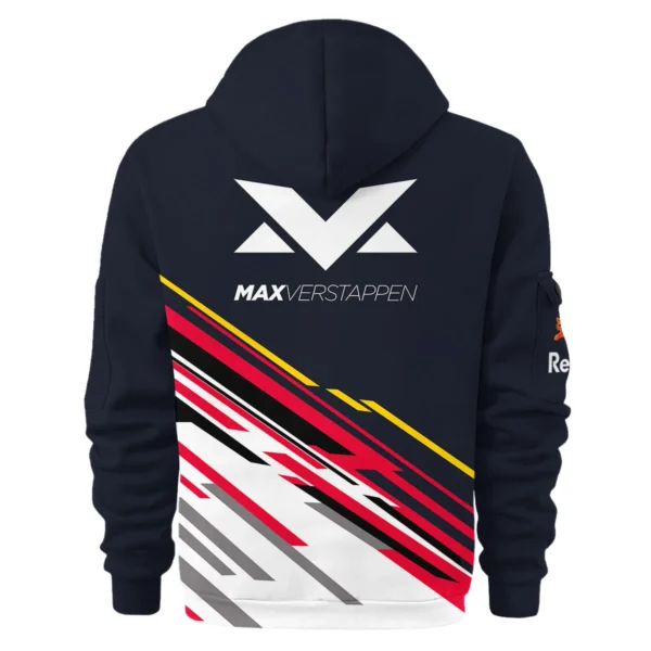 Max Verstappen Red Bull Racing F1 Exclusive Hoodie Half Zipper BLRBR20525A2HDF - Image 3