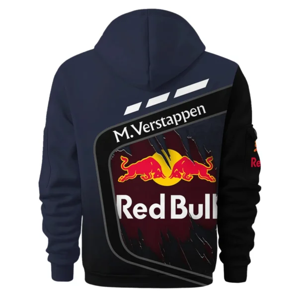 Max Verstappen Red Bull Racing F1 Exclusive Hoodie Half Zipper BLRBR20525A3HDF - Image 3