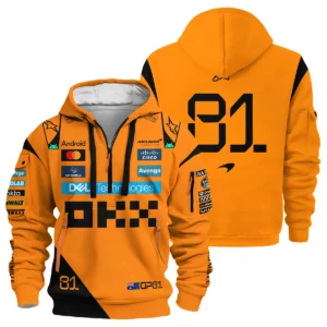 Oscar Piastri McLaren Formula One Exclusive Hoodie Half Zipper BLF1180525A3HDF