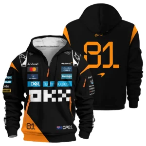 Oscar Piastri McLaren Formula One Exclusive Hoodie Half Zipper BLF1180525A4HDF