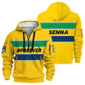 Forever Senna Formula One Exclusive Hoodie Half Zipper BLF1190525A1HDF