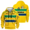 Ayrton Senna The Racing Legend McLaren F1 Exclusive Hoodie Half Zipper BLF13625A1HDF