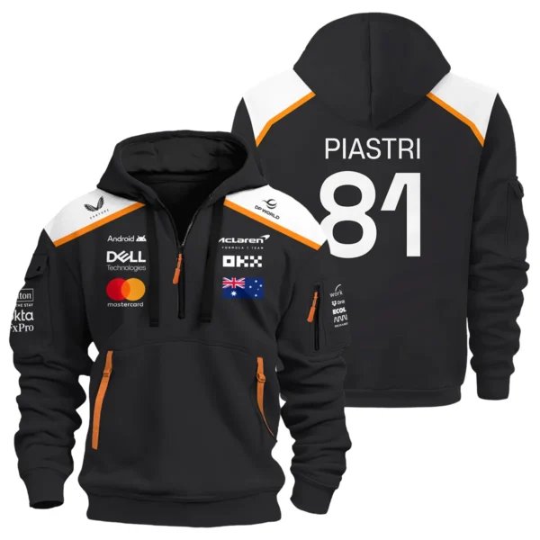 Oscar Piastri OP81 McLaren F1 Exclusive Hoodie Half Zipper BLF19625A4HDF