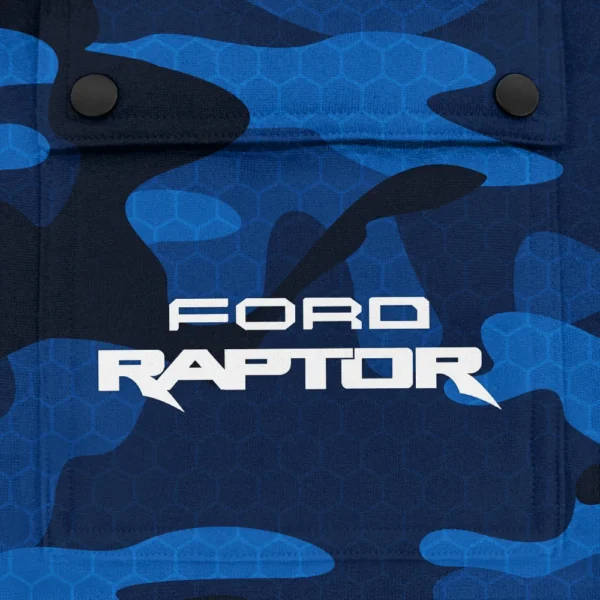 Raptor Exclusive Logo Fashion Hoodie Half Zip BLC11625A1RPT - Blue - Image 3