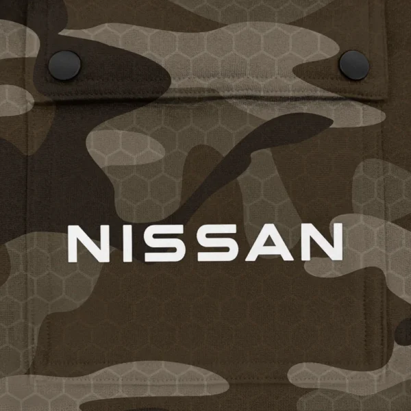 Nissan Exclusive Logo Fashion Hoodie Half Zip BLC11625A1NIS - Brown - Image 3