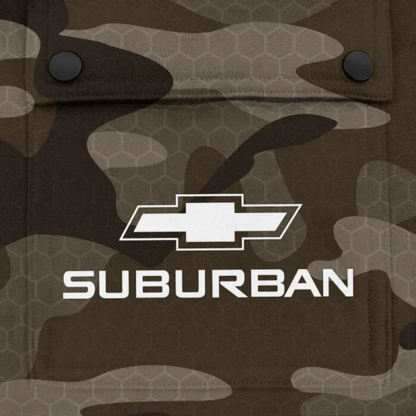 Suburban Exclusive Logo Fashion Hoodie Half Zip BLC11625A1SBB - Brown - Image 3