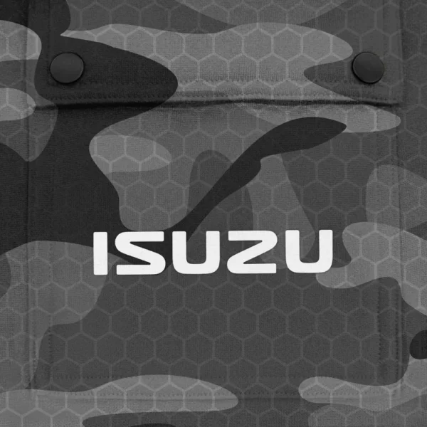 Isuzu Exclusive Logo Fashion Hoodie Half Zip BLC11625A1ISZ - Gray - Image 3
