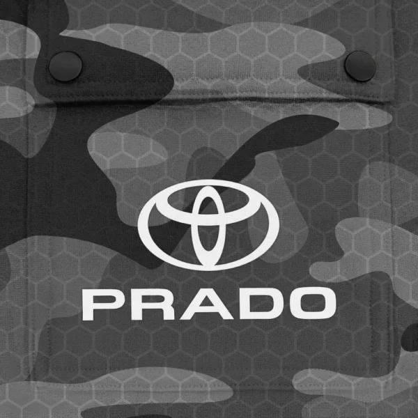 Prado Exclusive Logo Fashion Hoodie Half Zip BLC11625A1PRD - Gray - Image 3