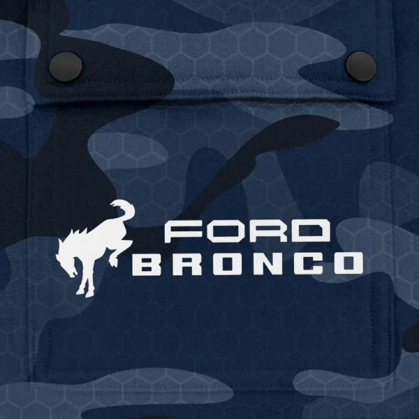 Bronco Exclusive Logo Fashion Hoodie Half Zip BLC11625A1BRC - Navy - Image 3