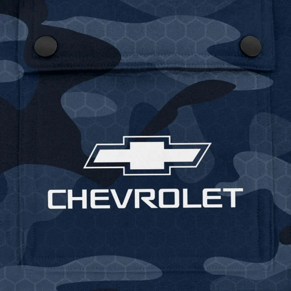 Chevrolet Exclusive Logo Fashion Hoodie Half Zip BLC11625A1CHE - Navy - Image 3