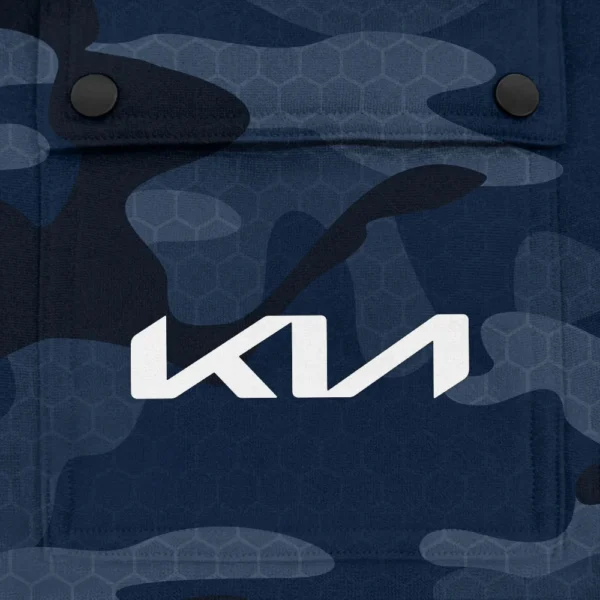 KIA Exclusive Logo Fashion Hoodie Half Zip BLC11625A1KIA - Navy - Image 3