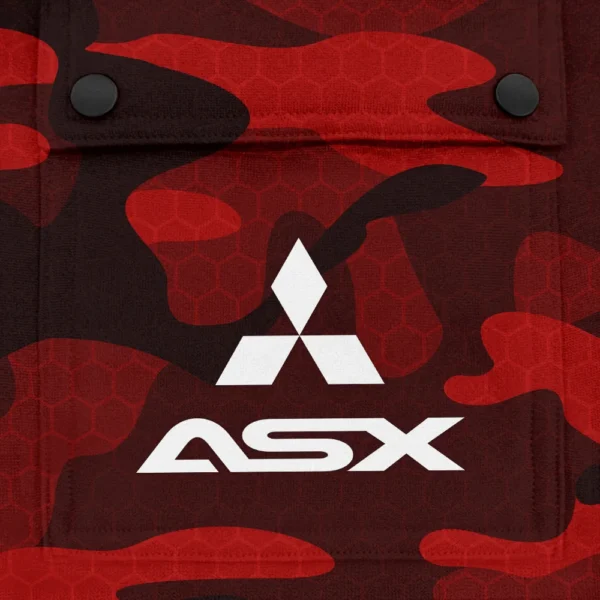ASX Exclusive Logo Fashion Hoodie Half Zip BLC11625A1ASX - Red - Image 3
