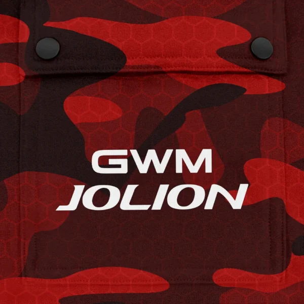 Jolion Exclusive Logo Fashion Hoodie Half Zip BLC11625A1JOL - Red - Image 3