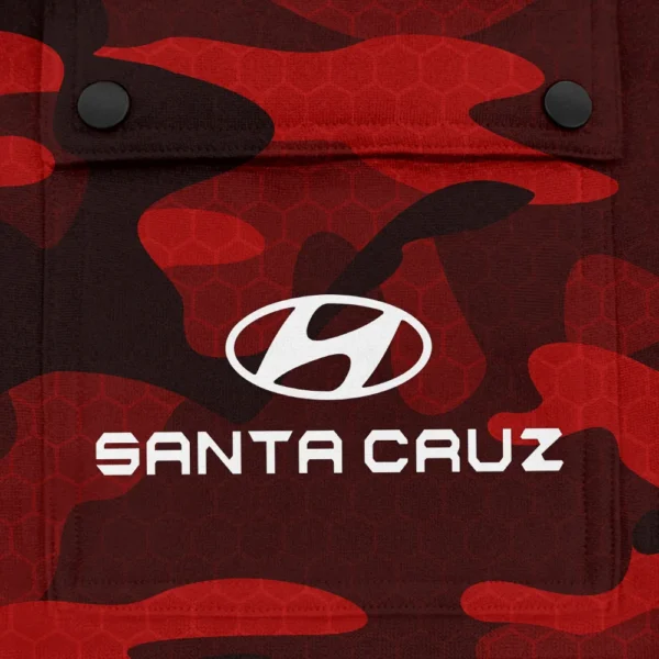 Santa Cruz Exclusive Logo Fashion Hoodie Half Zip BLC11625A1STC - Red - Image 3