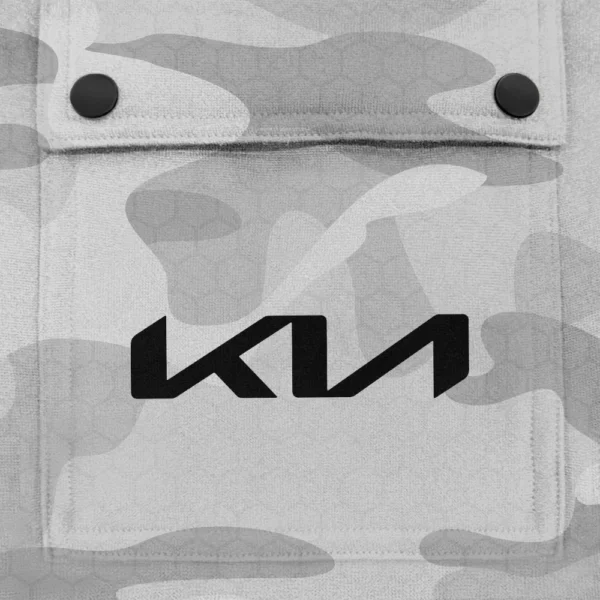 KIA Exclusive Logo Fashion Hoodie Half Zip BLC11625A1KIA - White - Image 3