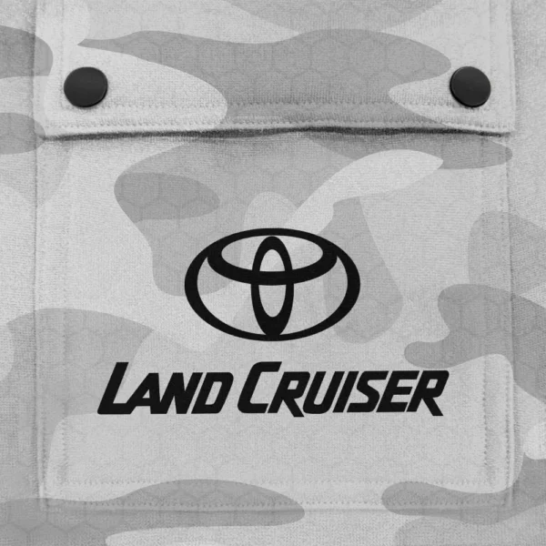Land Cruiser Exclusive Logo Fashion Hoodie Half Zip BLC11625A1LCR - White - Image 3