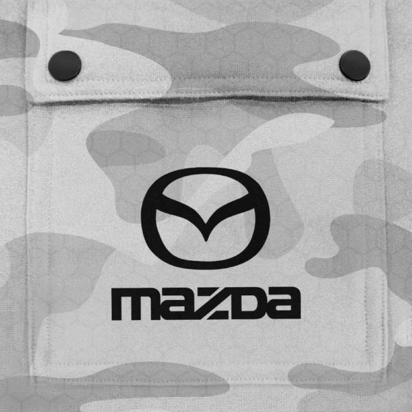 Mazda Exclusive Logo Fashion Hoodie Half Zip BLC11625A1MZD - White - Image 3