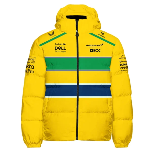 Forever Ayrton Senna McLaren F1 Exclusive Down & Puffer Jackets BLF13625A2HCJ - Image 2