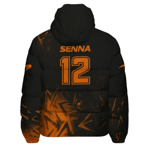 Ayrton Senna The Racing Legend McLaren F1 Exclusive Down & Puffer Jackets BLF16625A3HCJ - Image 3