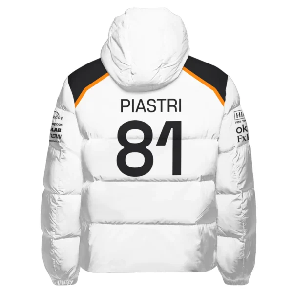 Oscar Piastri OP81 McLaren F1 Exclusive Down & Puffer Jackets BLF19625A3HCJ - Image 3