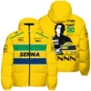 Ayrton Senna Flag And Helmet McLaren F1 Exclusive Down & Puffer Jackets BLF13625A4HCJ