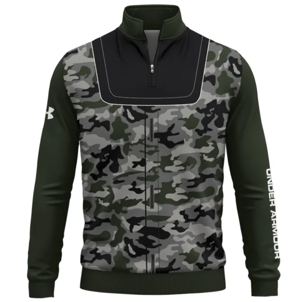 Under Armour Brand Exclusive Logo All Over Print Quarter Zip Sweatshirt  HOGOF280525A01UA - Army Green - Image 2
