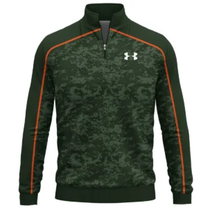 Under Armour Brand Exclusive Logo All Over Print Quarter Zip Sweatshirt HOGOF290525A01UA - Army Green