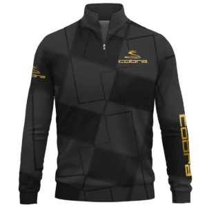 Cobra Golf Brand Exclusive Logo All Over Print Quarter Zip Sweatshirt HOGF030625A01CB - Black