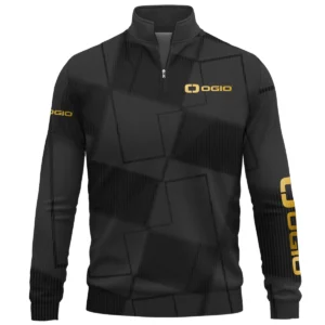 Ogio Brand Exclusive Logo All Over Print Quarter Zip Sweatshirt HOGF030625A01OG - Black