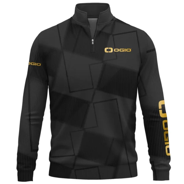 Ogio Brand Exclusive Logo All Over Print Quarter Zip Sweatshirt HOGF030625A01OG - Black