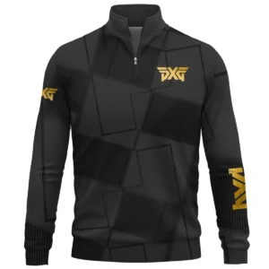 PXG Brand Exclusive Logo All Over Print Quarter Zip Sweatshirt HOGF030625A01PXG - Black