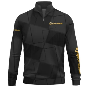 TaylorMade Brand Exclusive Logo All Over Print Quarter Zip Sweatshirt HOGF030625A01TM - Black