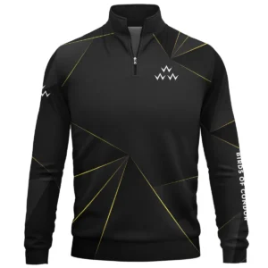 Birds of Condor Brand Exclusive Logo All Over Print Quarter Zip Sweatshirt HOGF310525A01BOC - Black