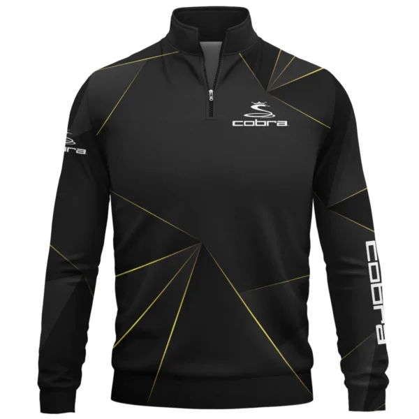 Cobra Golf Brand Exclusive Logo All Over Print Quarter Zip Sweatshirt HOGF310525A01CB - Black