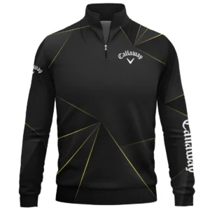 Callaway Brand Exclusive Logo All Over Print Quarter Zip Sweatshirt HOGF310525A01CLW - Black