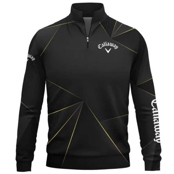 Callaway Brand Exclusive Logo All Over Print Quarter Zip Sweatshirt HOGF310525A01CLW - Black