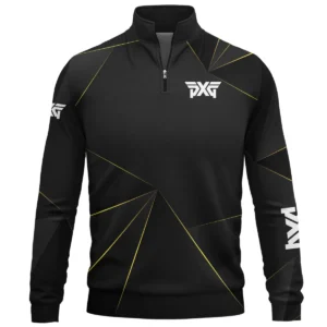 PXG Brand Exclusive Logo All Over Print Quarter Zip Sweatshirt HOGF310525A01PXG - Black