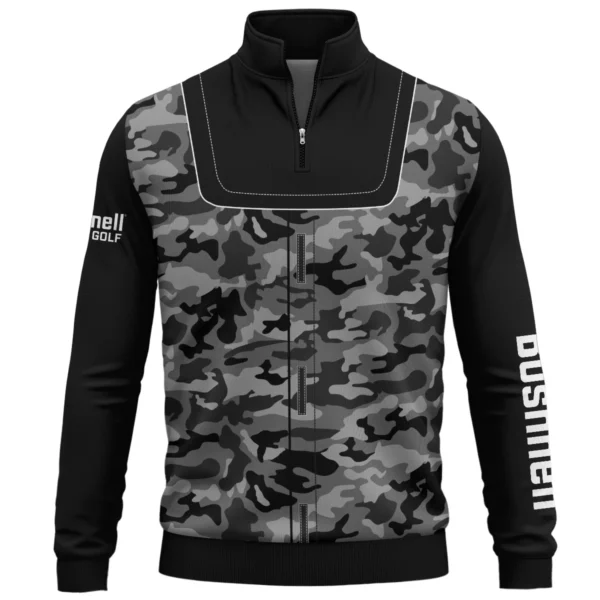 Bushnell Golf Brand Exclusive Logo All Over Print Quarter Zip Sweatshirt  HOGOF280525A01BUG - Black - Image 2