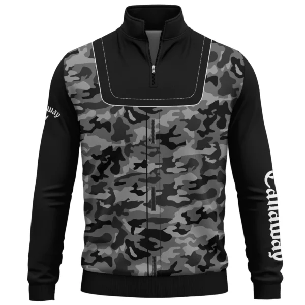 Callaway Brand Exclusive Logo All Over Print Quarter Zip Sweatshirt  HOGOF280525A01CLW - Black - Image 2