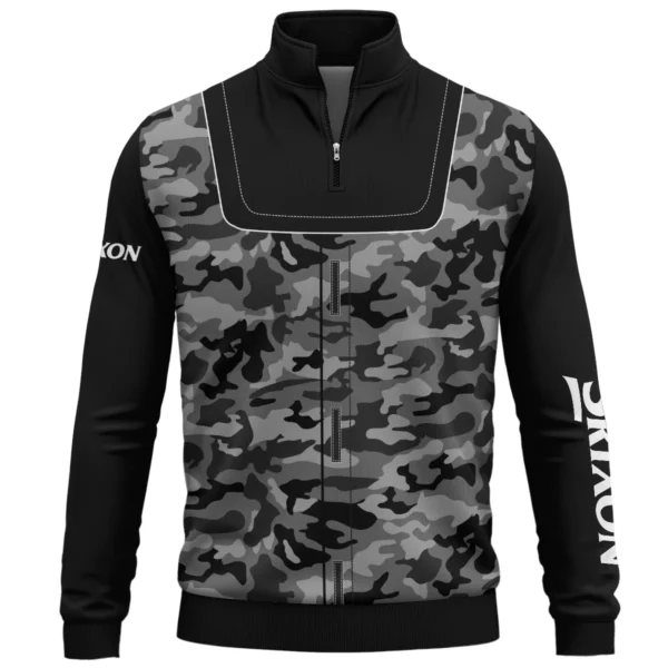 Srixon Brand Exclusive Logo All Over Print Quarter Zip Sweatshirt  HOGOF280525A01SR - Black - Image 2