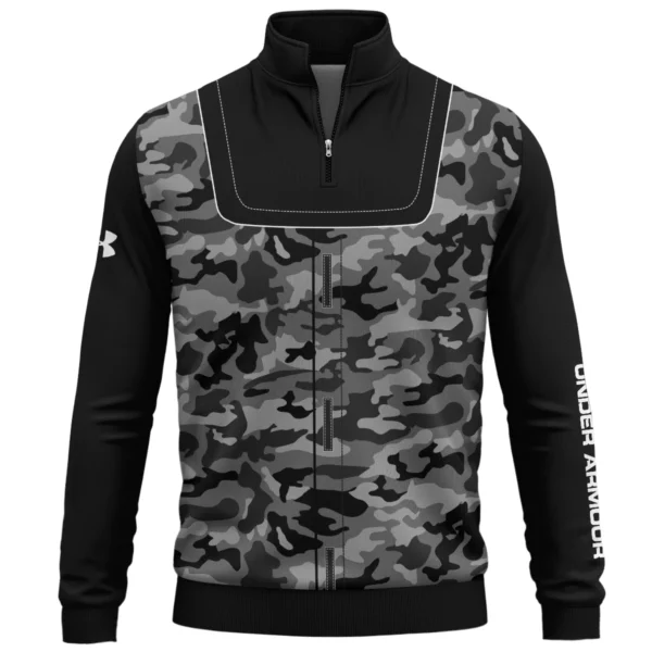 Under Armour Brand Exclusive Logo All Over Print Quarter Zip Sweatshirt  HOGOF280525A01UA - Black - Image 2