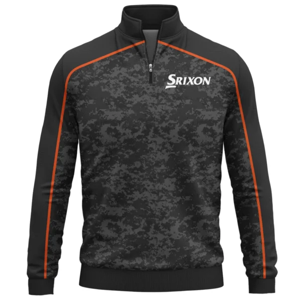 Srixon Brand Exclusive Logo All Over Print Quarter Zip Sweatshirt HOGOF290525A01SR - Black
