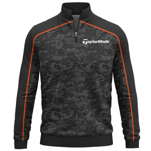 TaylorMade Brand Exclusive Logo All Over Print Quarter Zip Sweatshirt  HOGOF290525A01TM - Black