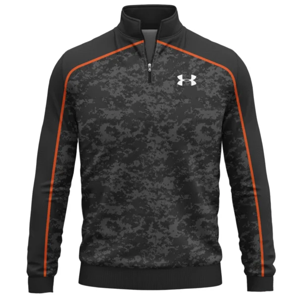 Under Armour Brand Exclusive Logo All Over Print Quarter Zip Sweatshirt HOGOF290525A01UA - Black
