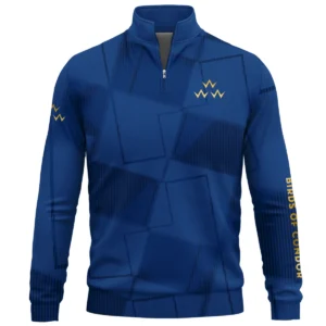 Birds of Condor Brand Exclusive Logo All Over Print Quarter Zip Sweatshirt HOGF030625A01BOC - Blue