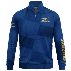 Mizuno Brand Exclusive Logo All Over Print Quarter Zip Sweatshirt HOGF030625A01MIZ - Blue