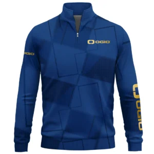 Ogio Brand Exclusive Logo All Over Print Quarter Zip Sweatshirt HOGF030625A01OG - Blue