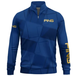 Ping Brand Exclusive Logo All Over Print Quarter Zip Sweatshirt HOGF030625A01PI - Blue