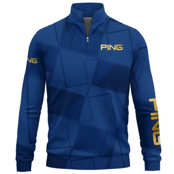 Ping Brand Exclusive Logo All Over Print Quarter Zip Sweatshirt HOGF030625A01PI - Blue